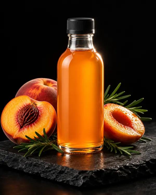 Syrup-Flasche Pfirsich & Rosmarin mit Zutaten